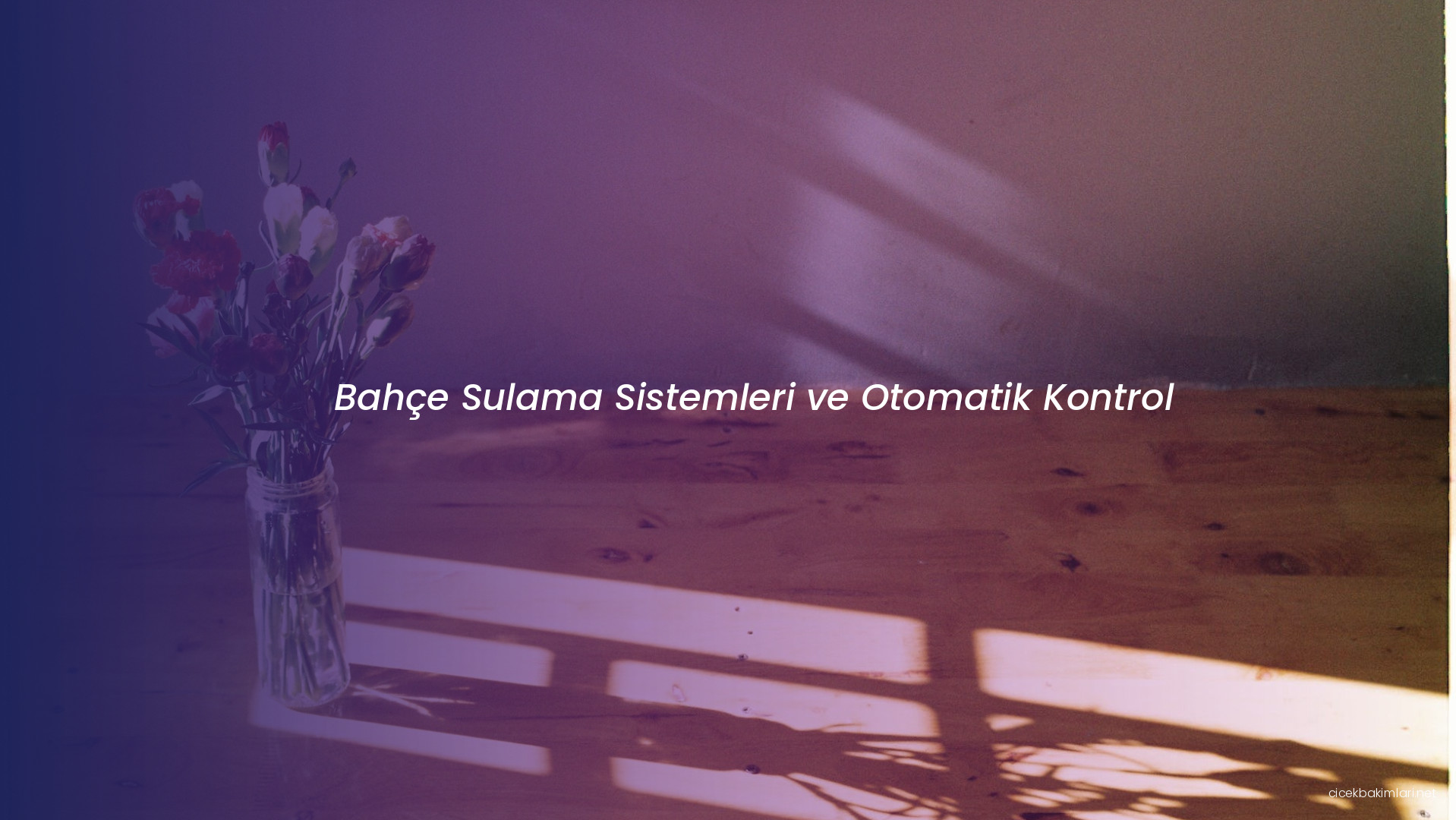 Bahçe Sulama Sistemleri ve Otomatik Kontrol