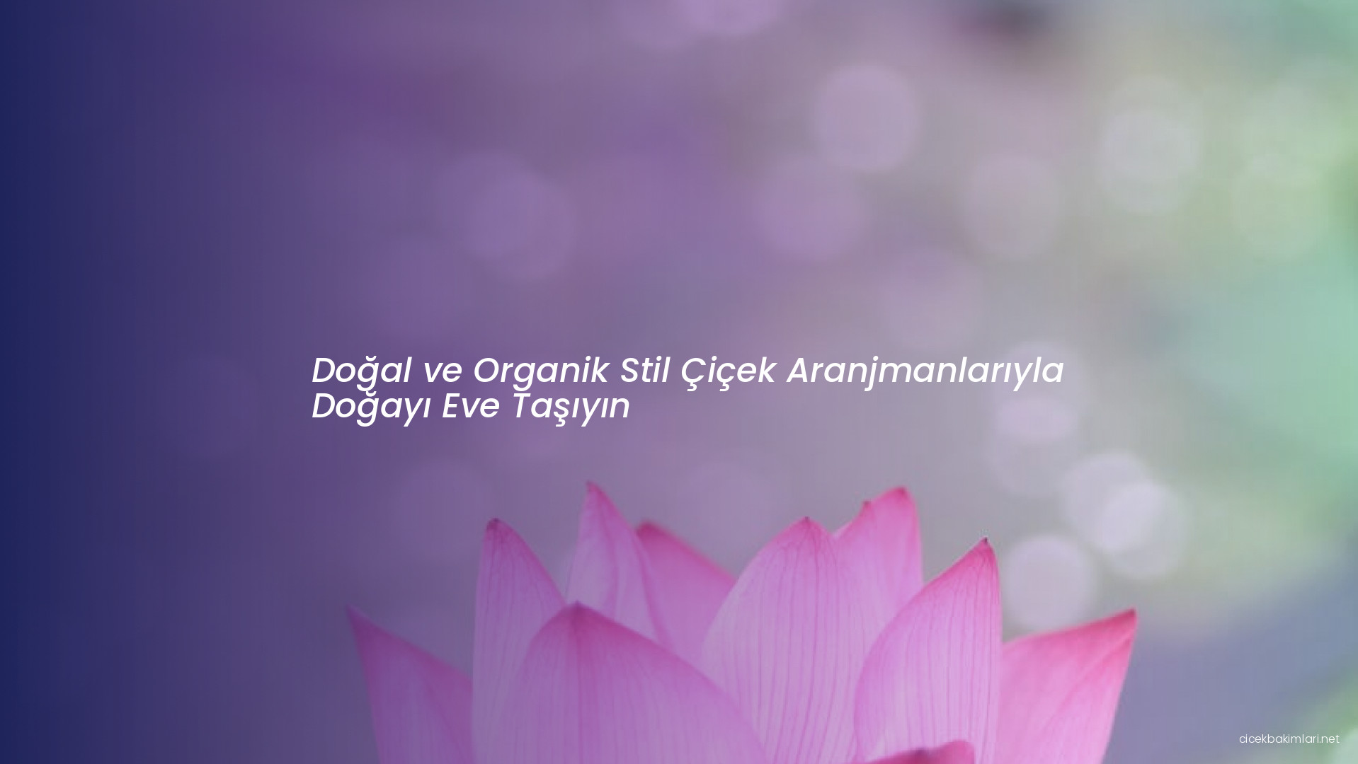 Doğal ve Organik Stil Çiçek Aranjmanlarıyla Doğayı Eve Taşıyın