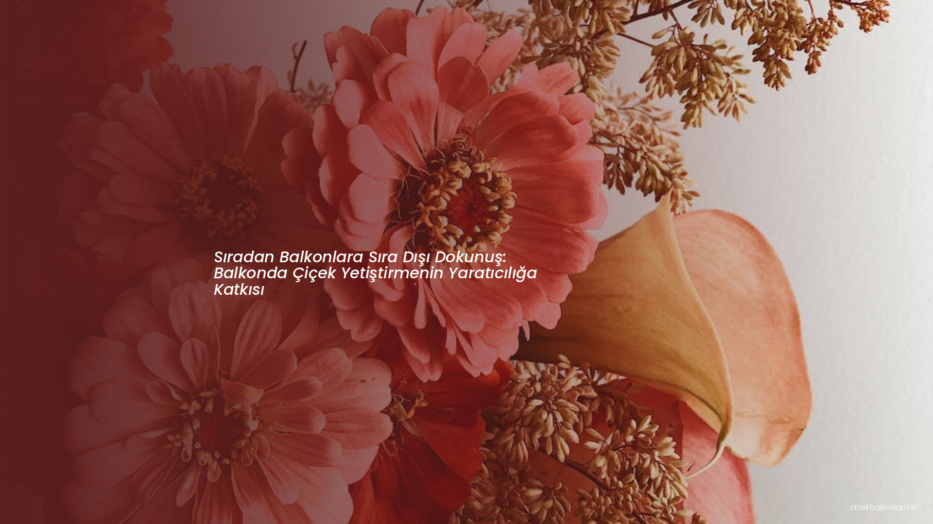 Sıradan Balkonlara Sıra Dışı Dokunuş: Balkonda Çiçek Yetiştirmenin Yaratıcılığa Katkısı